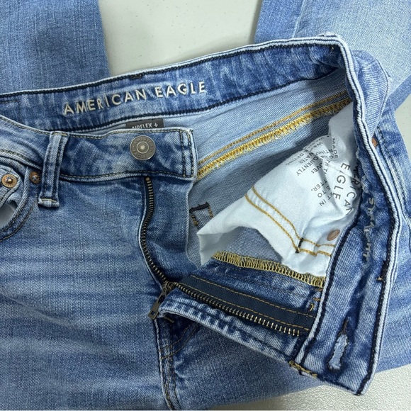 American Eagle Original Straight Light Wash Men's Denim Jeans 28x30 Cotton Blend - Picture 6 of 12